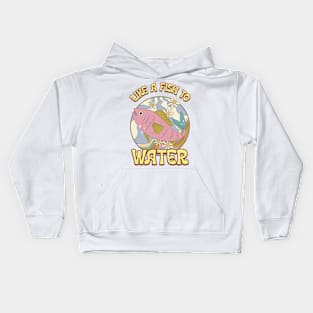 Like a fish to water retro Kids Hoodie